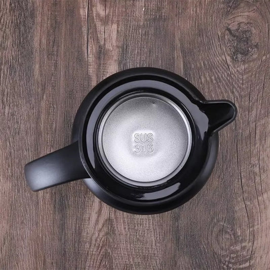 1000ml Insulated Thermal Coffee & Tea Pot with Infuser (Black)